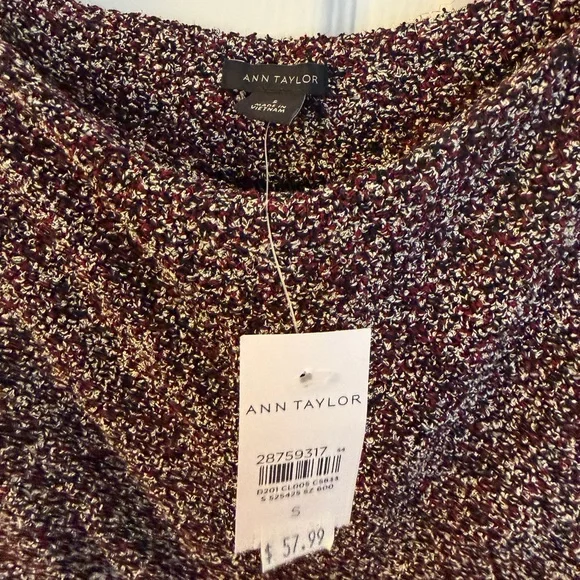 Ann Taylor Black and Red Textured Top - Picture 4 of 4